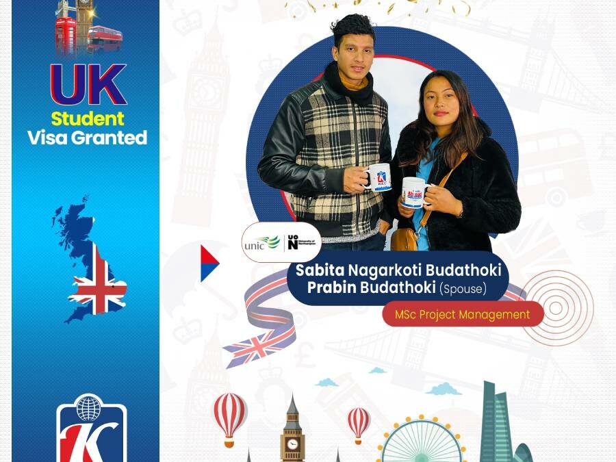 Sabita Nagarkoti Budathoki & Mr. Prabin Budathoki | UK Student Visa Granted