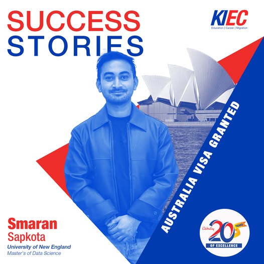 Student receiving visa for study in Australia from Nepal, a glimpse of success story from KIEC